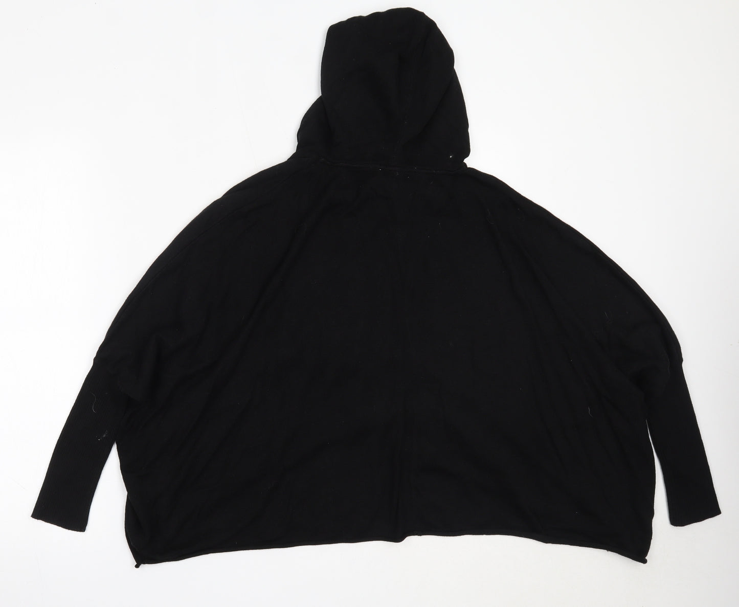 Only Womens Black  Viscose Pullover Hoodie Size M