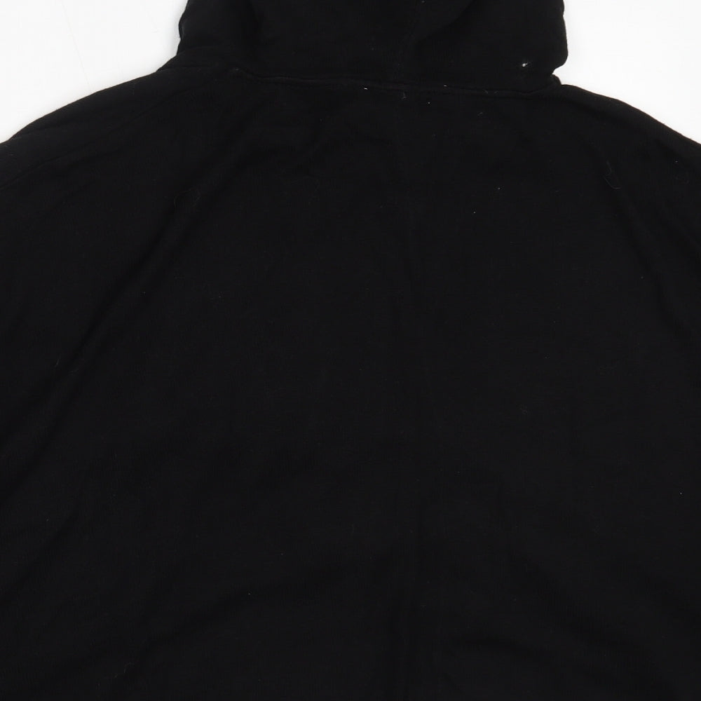 Only Womens Black  Viscose Pullover Hoodie Size M