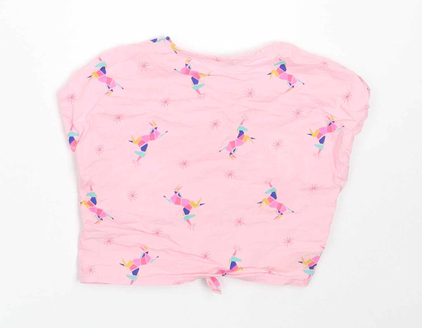 M&Co Girls Pink  Cotton Basic Button-Up Size 2-3 Years Collared