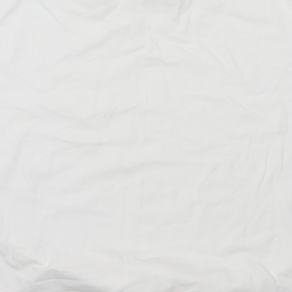 H&M Girls White  Cotton Basic T-Shirt Size 11-12 Years Round Neck