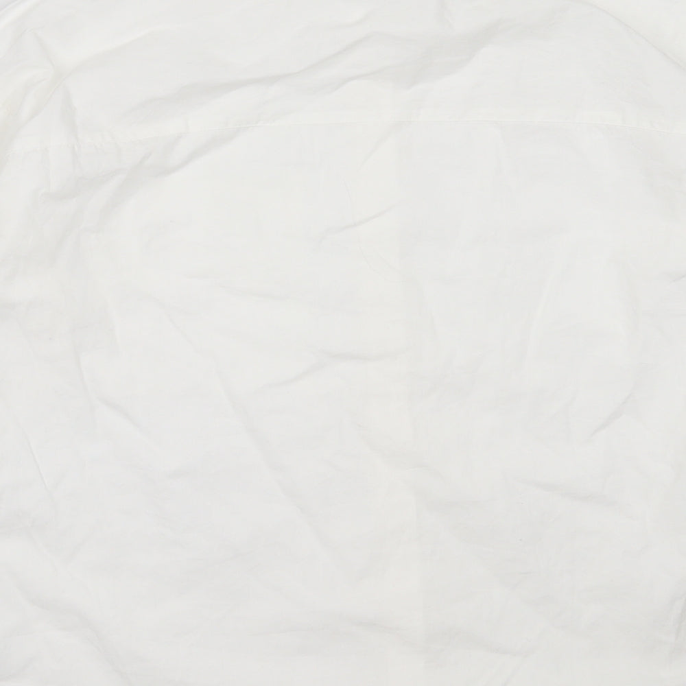 ASOS Womens White  Cotton Basic Button-Up Size 10 Collared