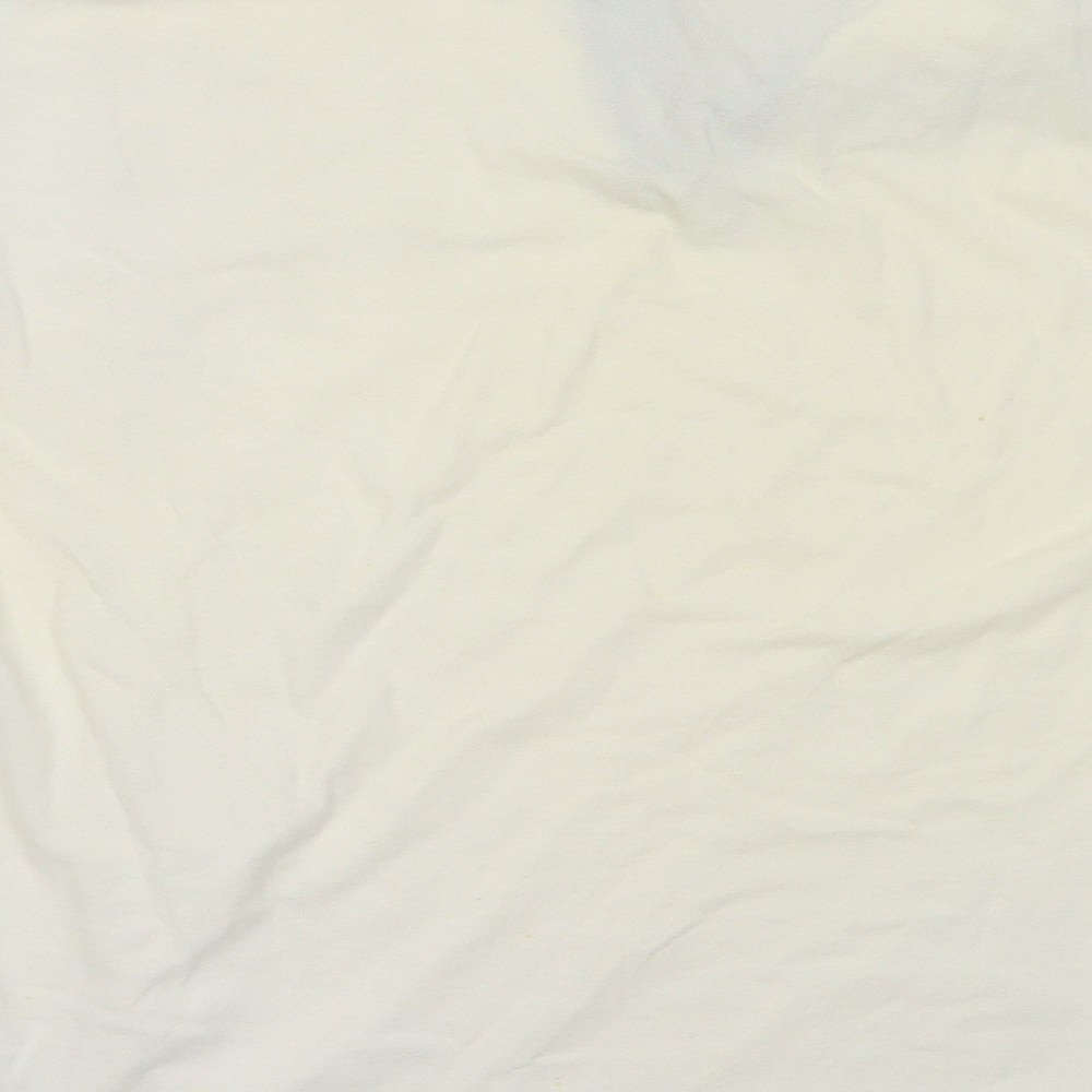 Preworn Mens Ivory  Cotton  Polo Size L Collared