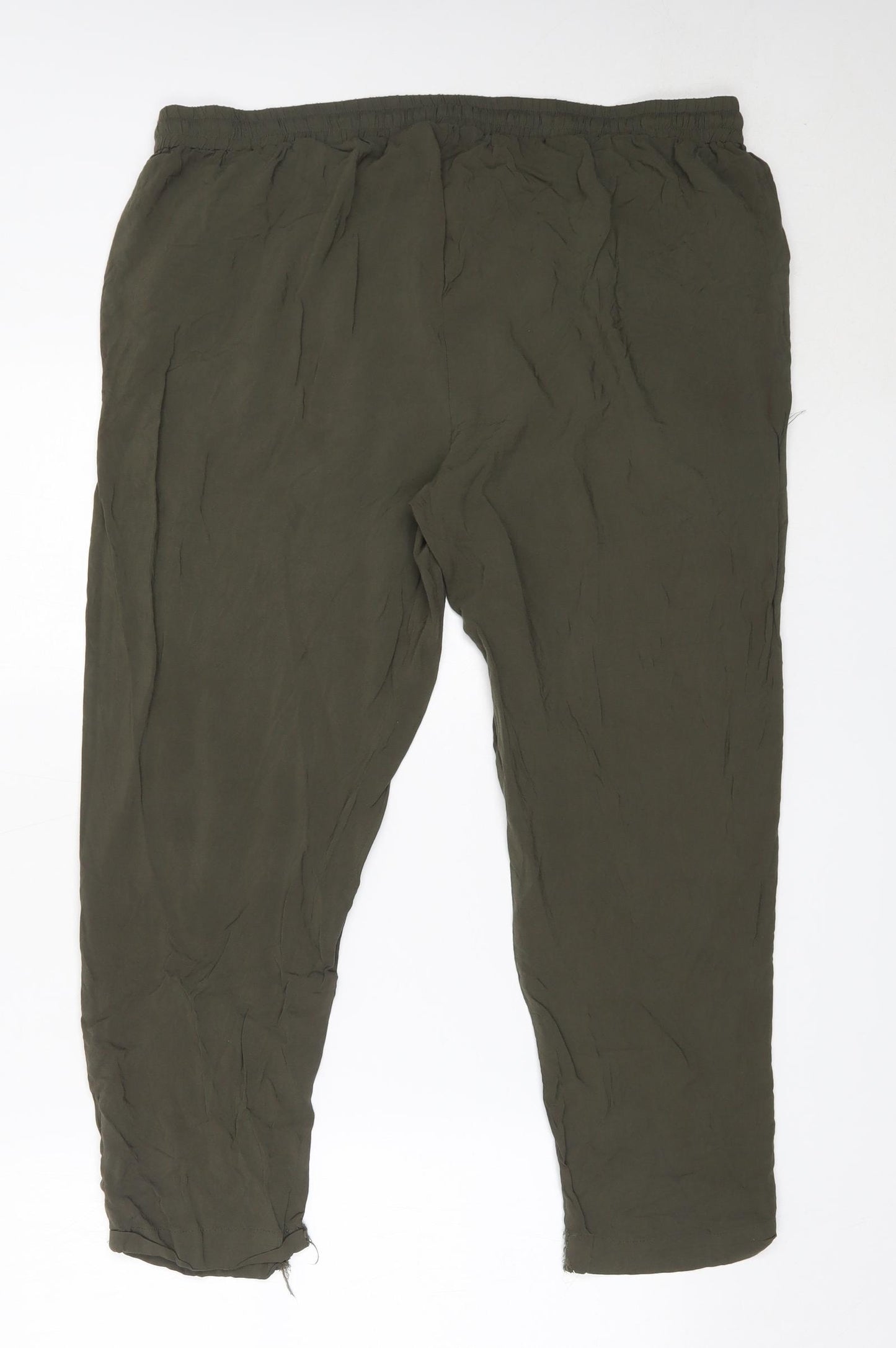 Atmosphere Womens Green  Viscose Cropped Trousers Size 18 L25 in Regular