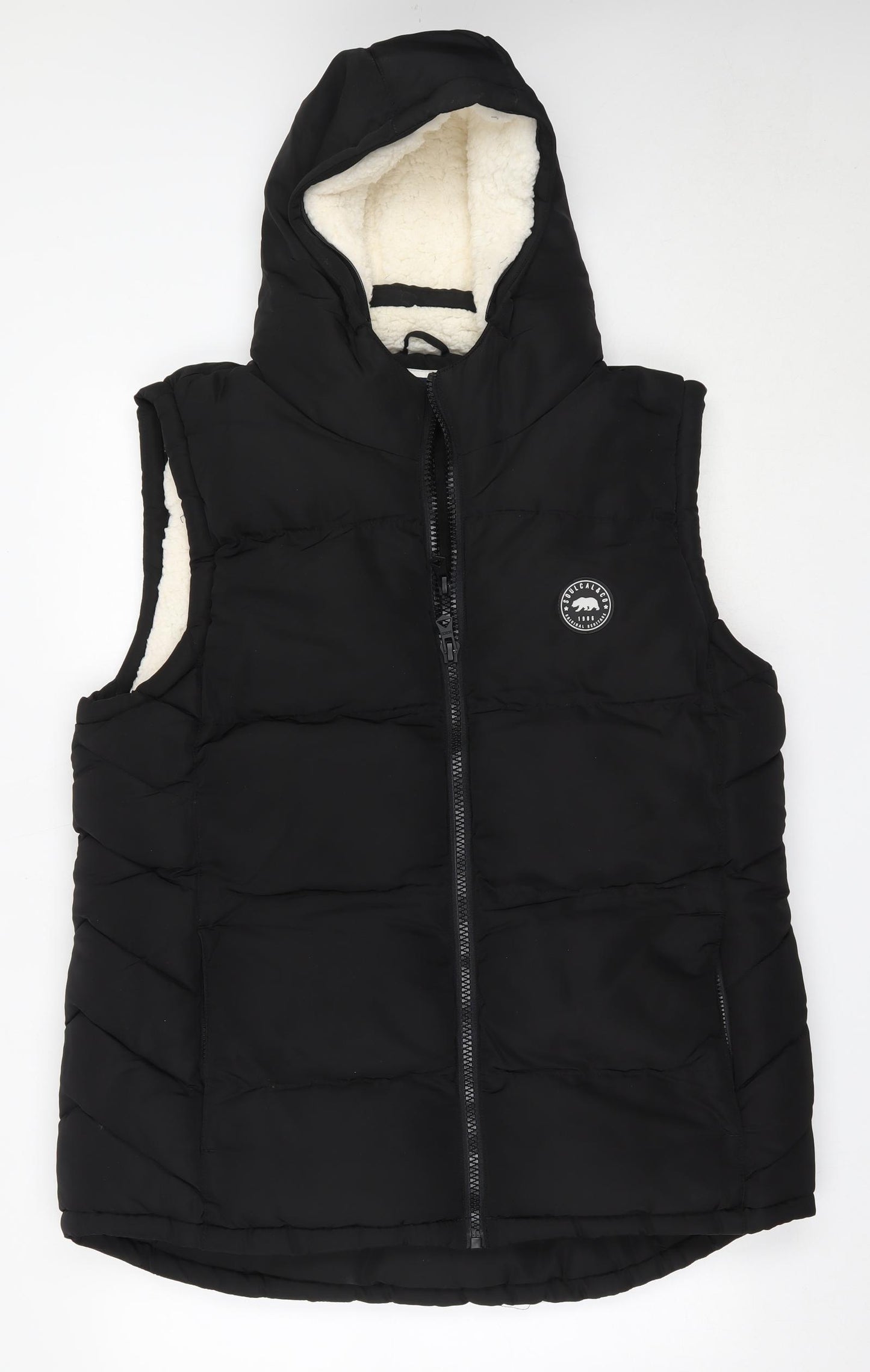 SoulCal&Co Womens Black   Gilet Coat Size 20