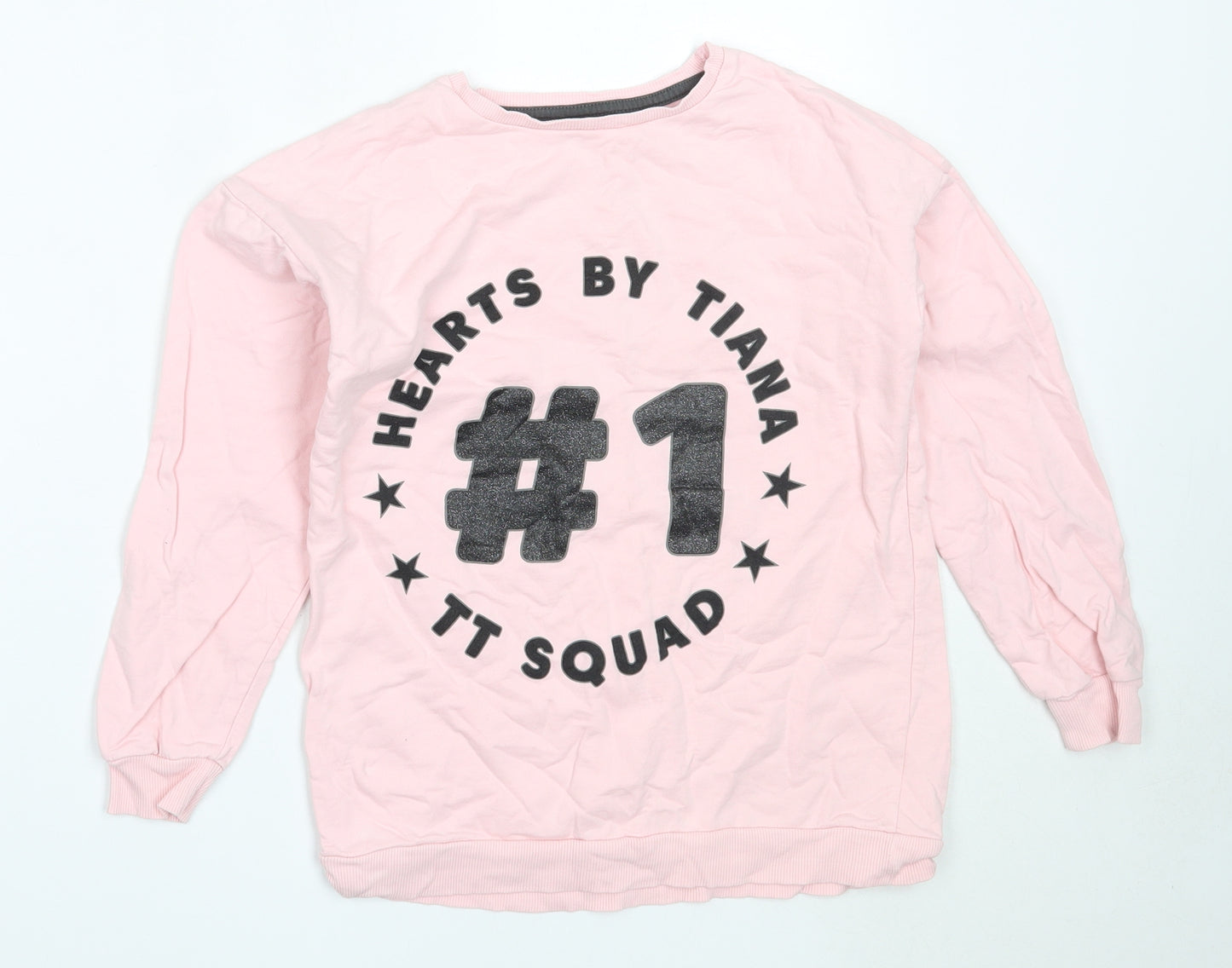 George Girls Pink  Cotton Pullover Sweatshirt Size 9-10 Years