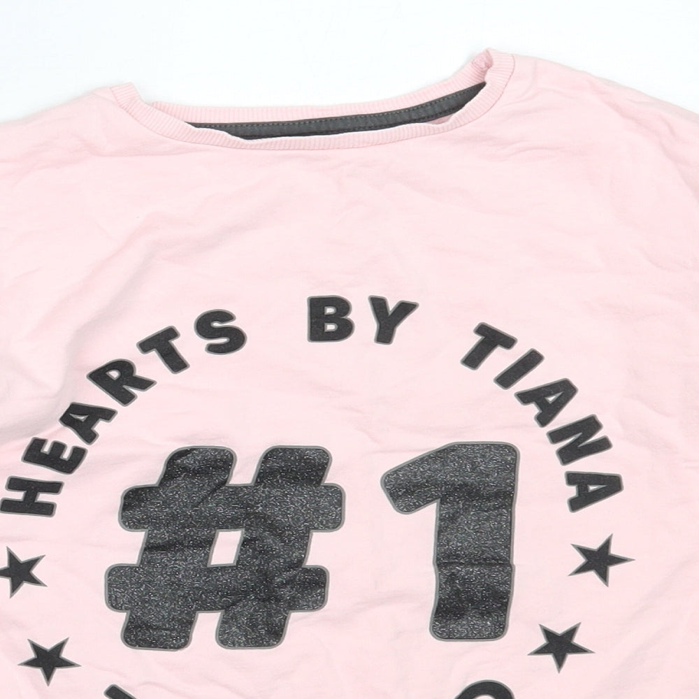 George Girls Pink  Cotton Pullover Sweatshirt Size 9-10 Years