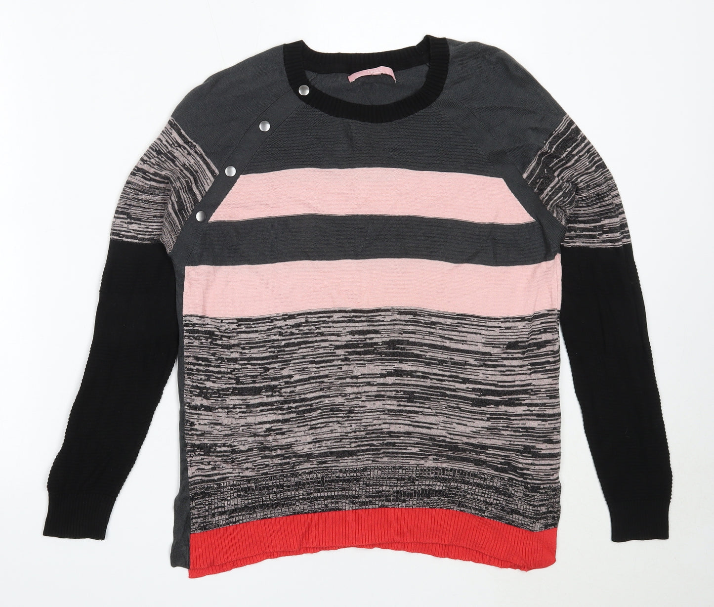 NEXT Womens Black Round Neck  Viscose Pullover Jumper Size 12