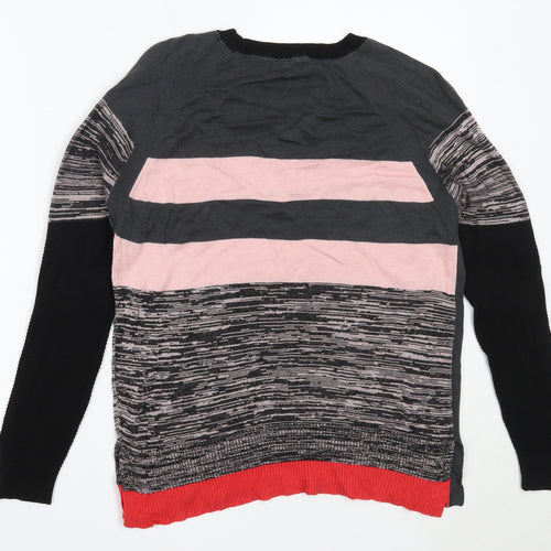 NEXT Womens Black Round Neck  Viscose Pullover Jumper Size 12