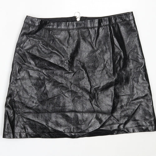 Primark Womens Black  Viscose Mini Skirt Size 12