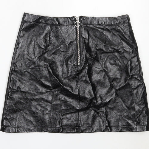 Primark Womens Black  Viscose Mini Skirt Size 12