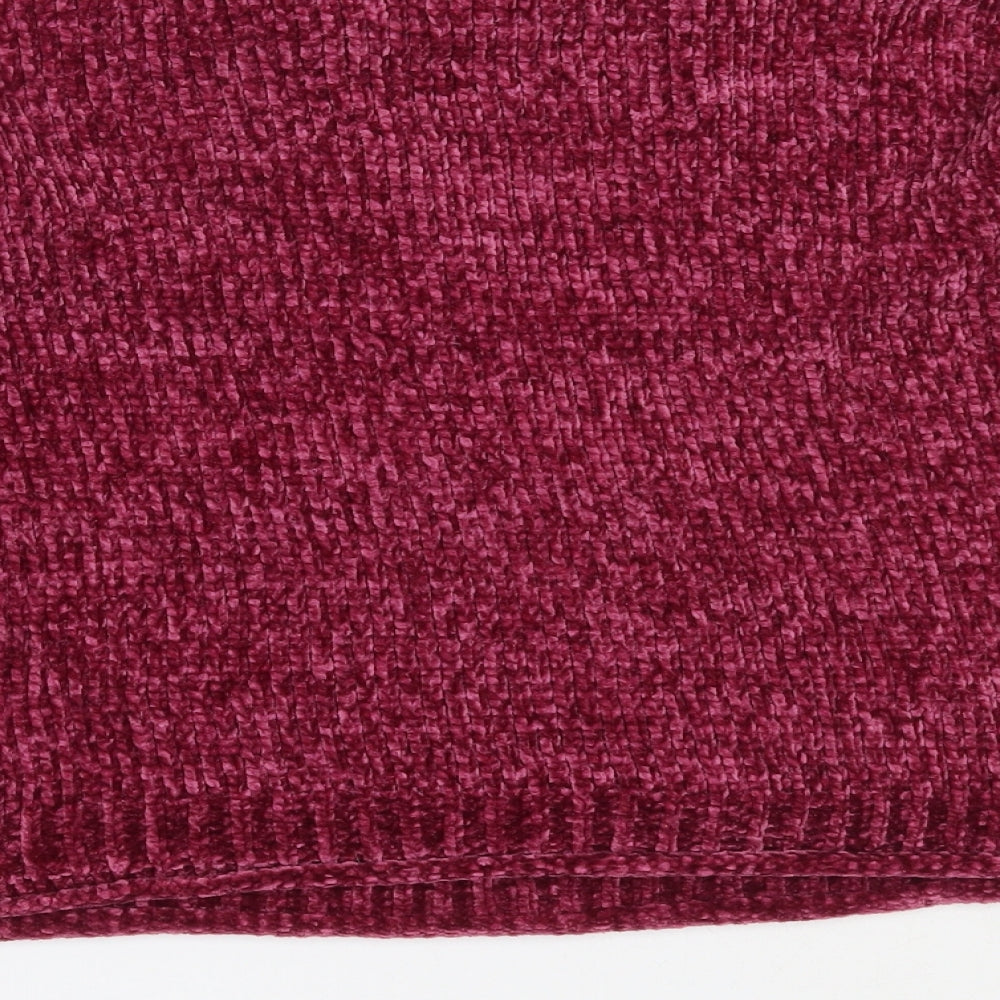 Matalan Girls Purple Round Neck  Polyester Pullover Jumper Size 13 Years