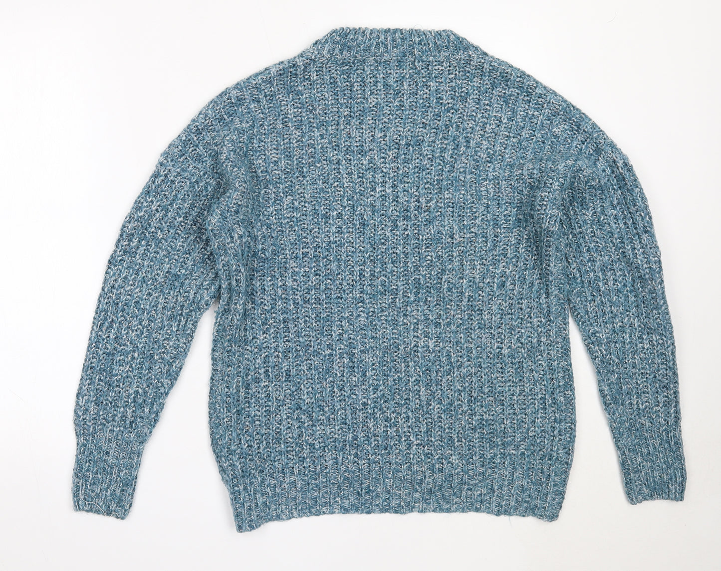 Primark Womens Blue Round Neck  Acrylic Pullover Jumper Size S