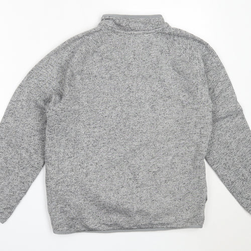 Barbour Mens Grey  Cotton Henley Sweatshirt Size S