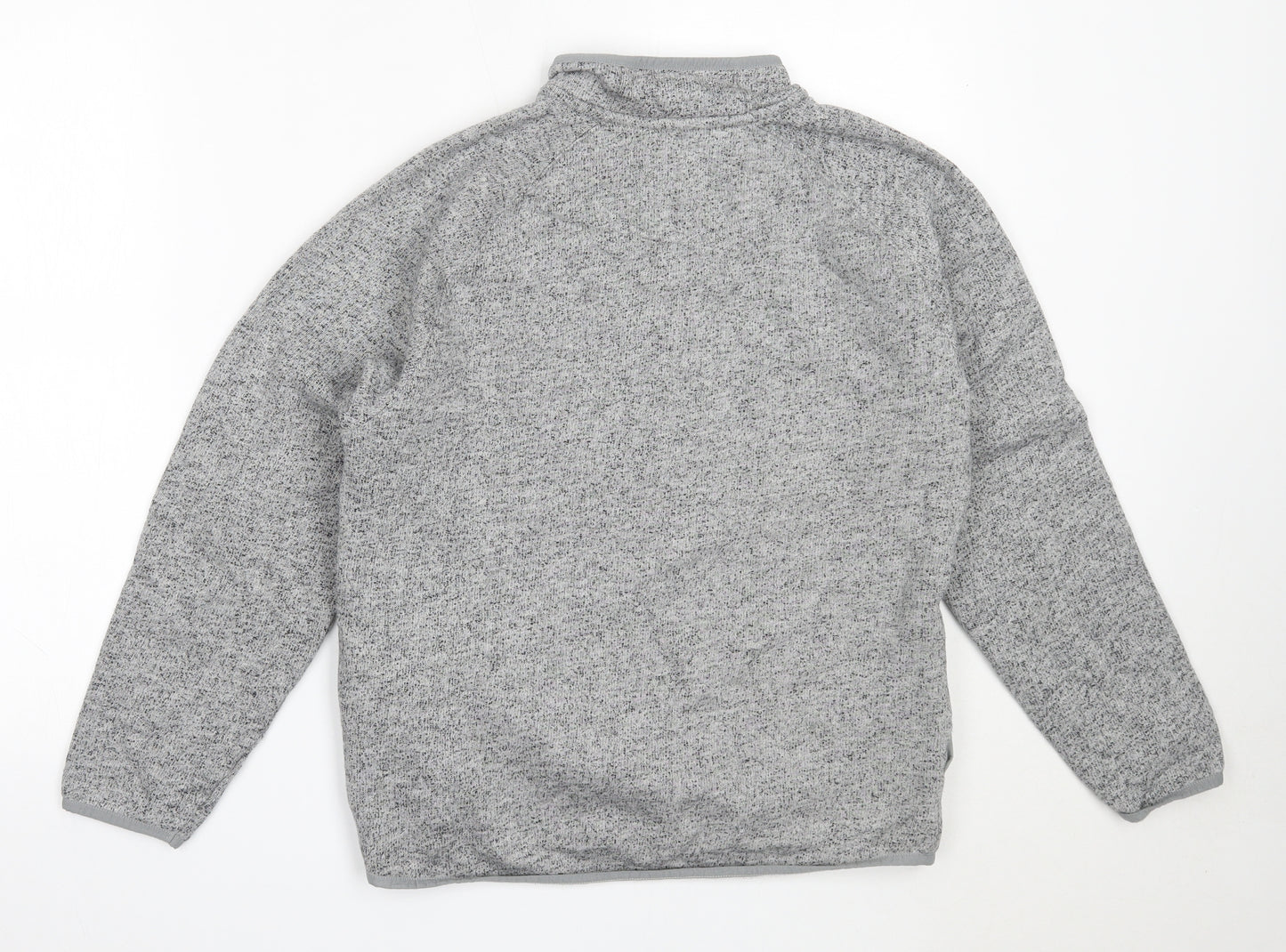 Barbour Mens Grey  Cotton Henley Sweatshirt Size S