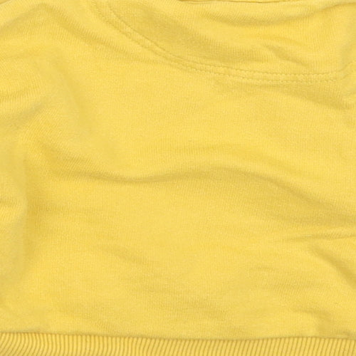 F&F Girls Yellow  Cotton Pullover Jumper Size 12-18 Months