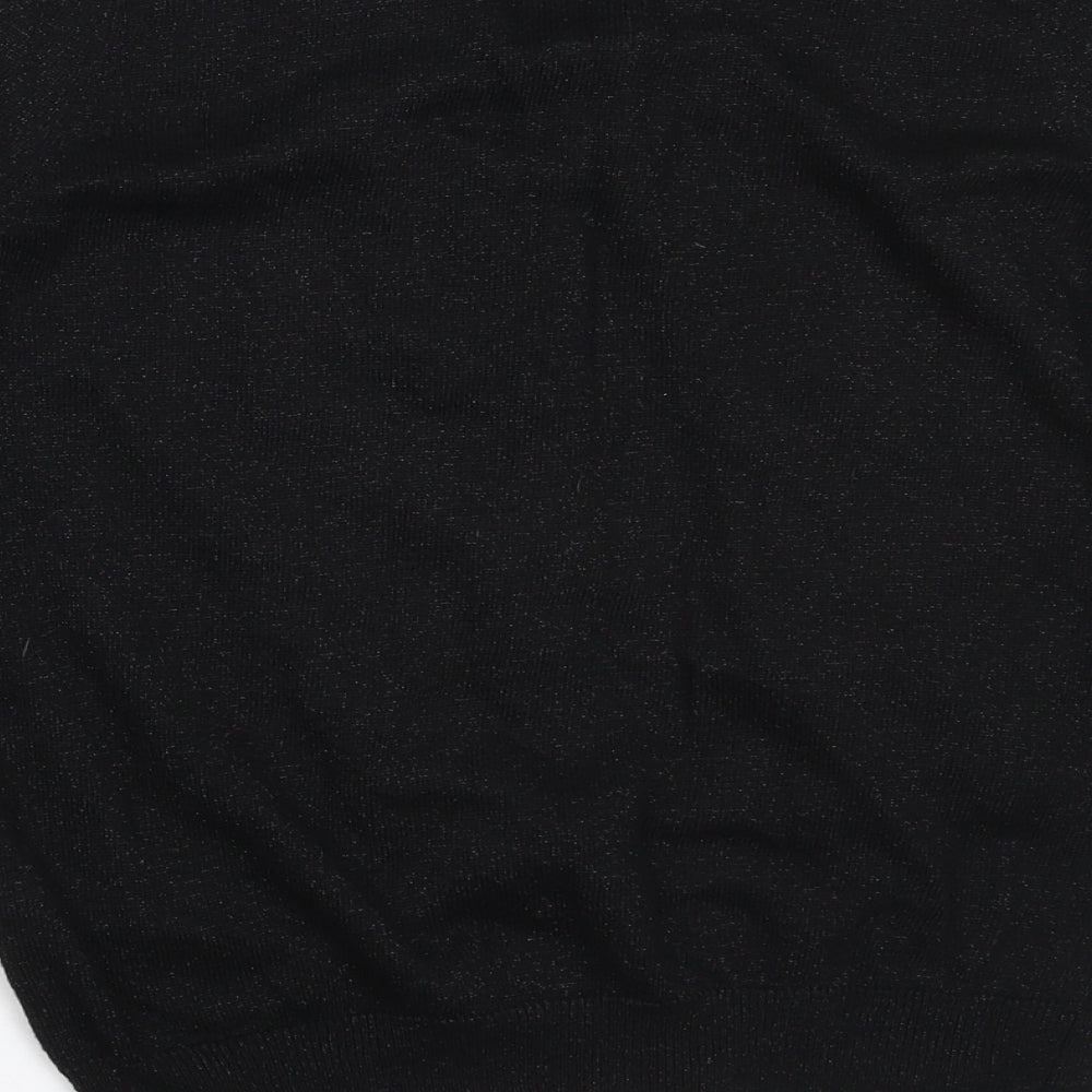 Marks and Spencer Womens Black Round Neck  Polyamide Cardigan Jumper Size 10