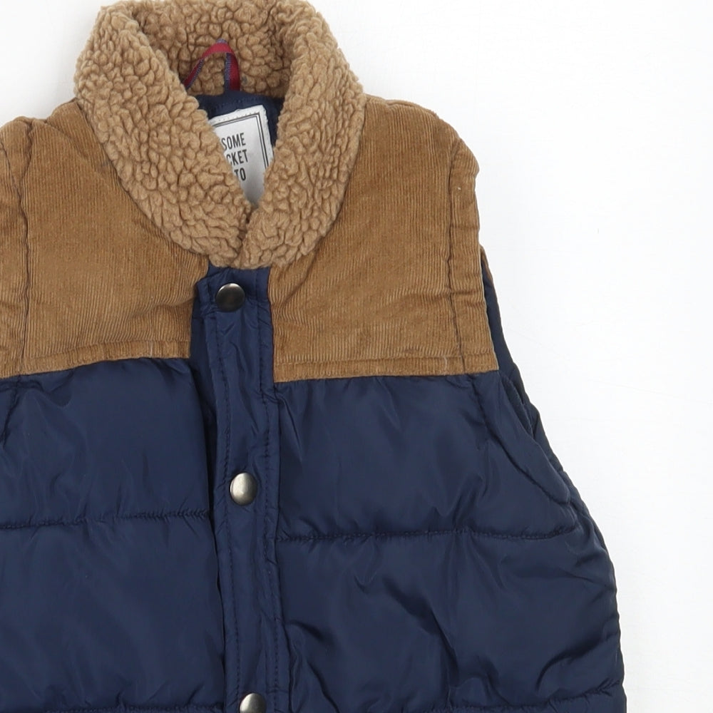 Matalan Boys Blue   Gilet Coat Size 7 Years  Zip