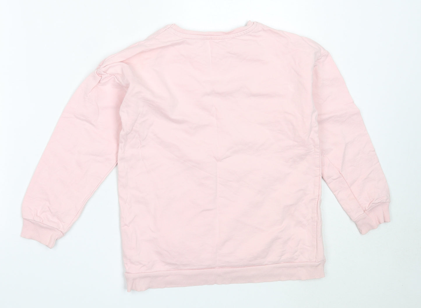 George Girls Pink  Cotton Pullover Sweatshirt Size 8-9 Years