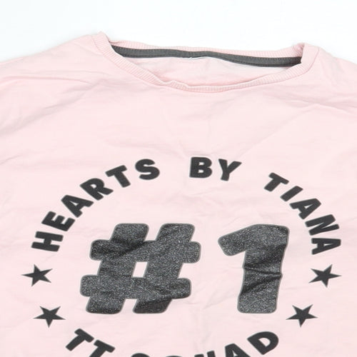 George Girls Pink  Cotton Pullover Sweatshirt Size 8-9 Years