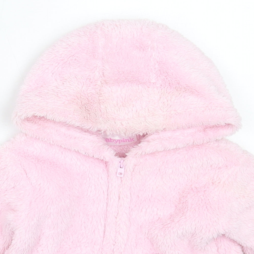 Preworn Girls Pink   Jacket  Size 9-12 Months   Zip