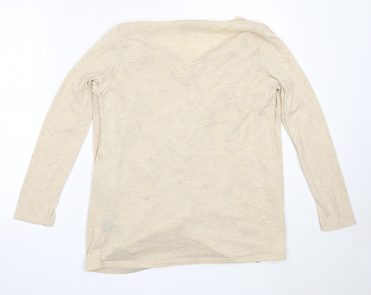 George Womens Beige V-Neck  Polyester Cardigan Jumper Size 16