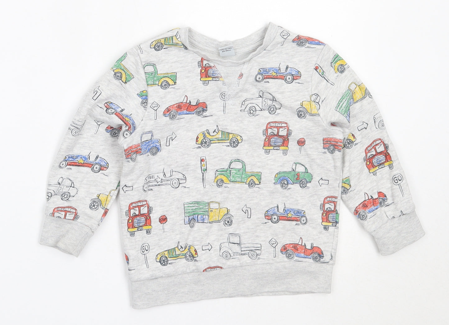 TU Boys Grey  Cotton Pullover Jumper Size 18-24 Months