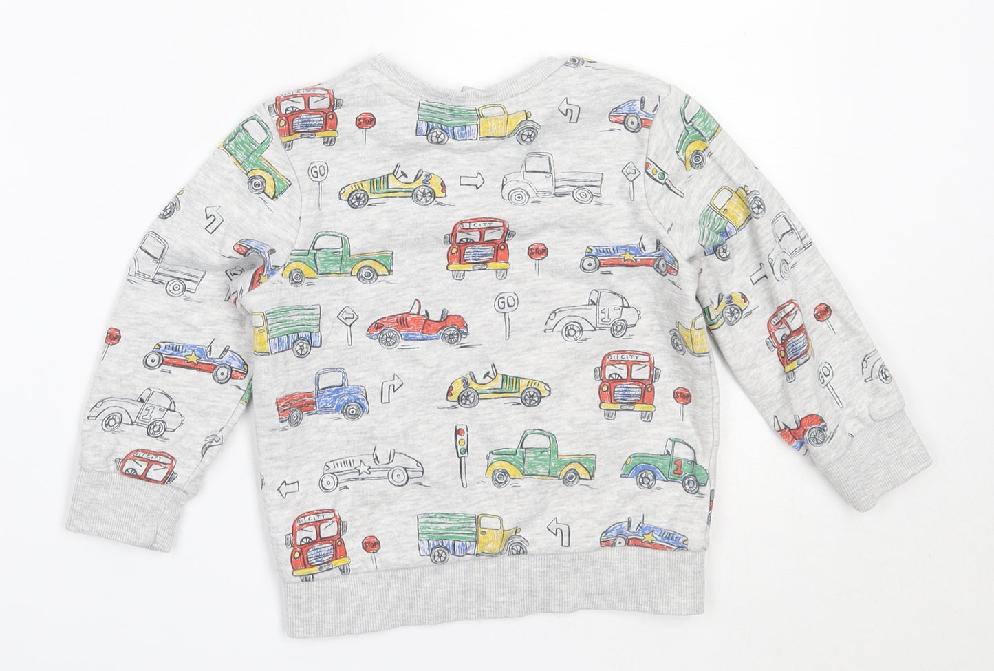 TU Boys Grey  Cotton Pullover Jumper Size 18-24 Months