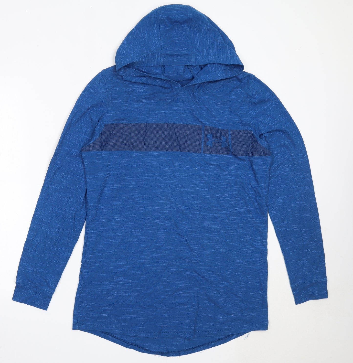 Under armour Mens Blue  Cotton Pullover Hoodie Size L