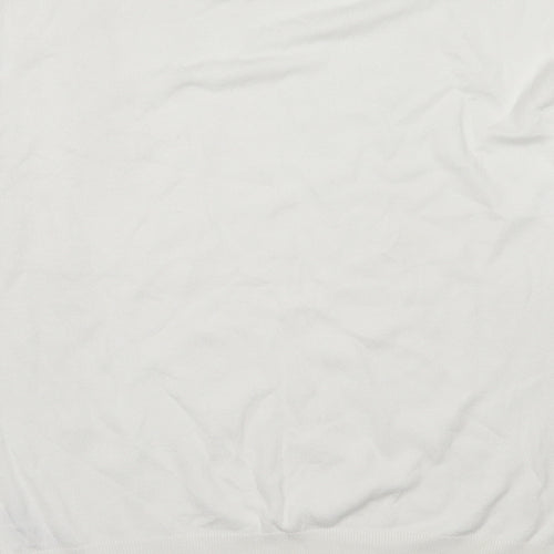 Dunnes Stores Womens White Round Neck  Viscose Pullover Jumper Size 14