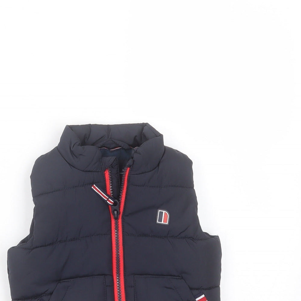 NEXT Boys Blue   Gilet Jacket Size 6-9 Months   Zip