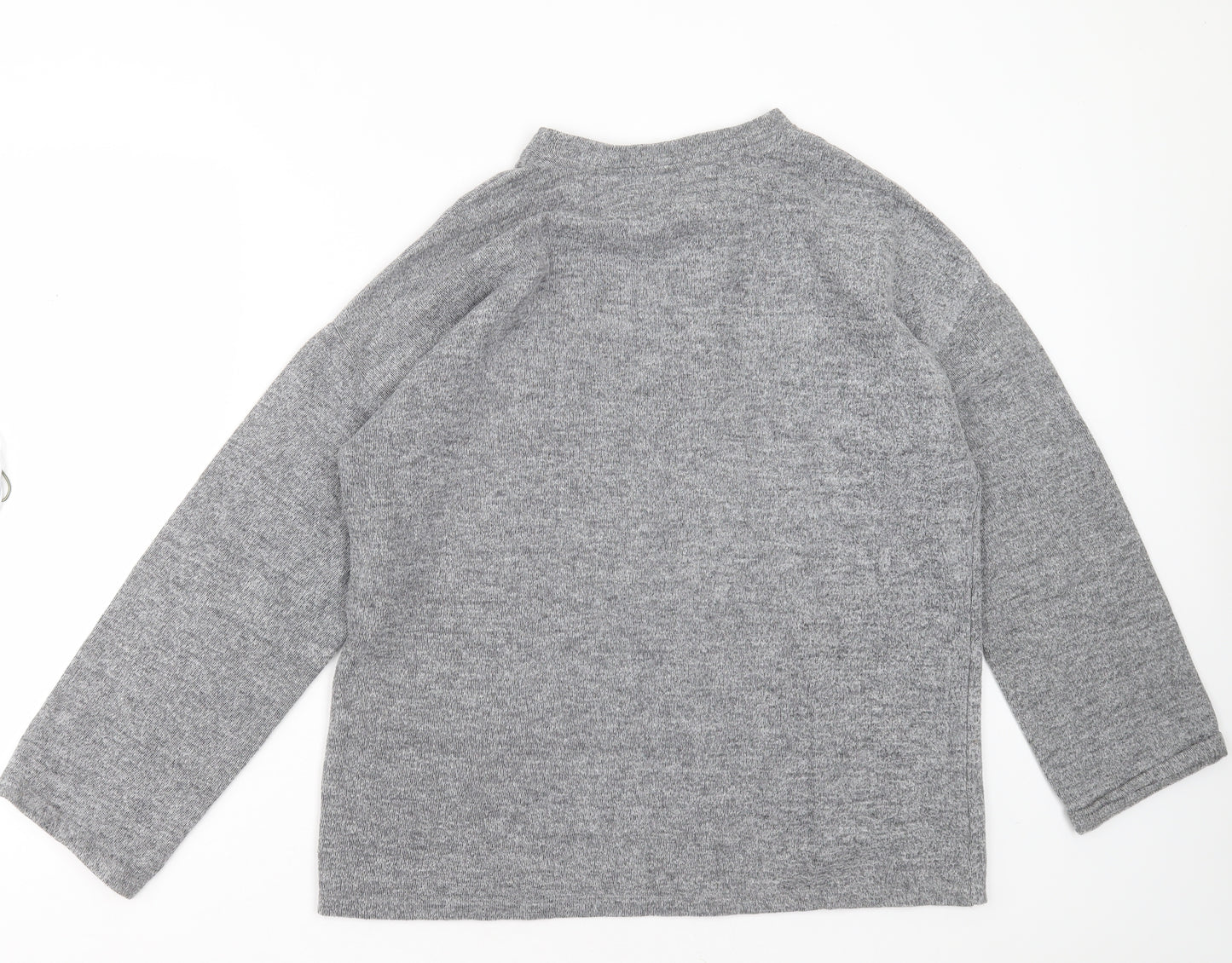 Zara Womens Grey Round Neck  Polyester Pullover Jumper Size M