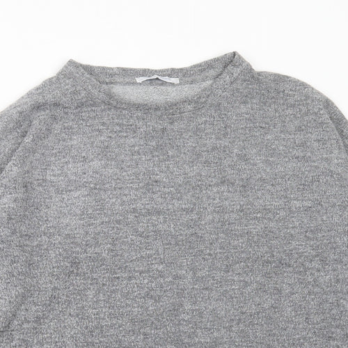 Zara Womens Grey Round Neck  Polyester Pullover Jumper Size M