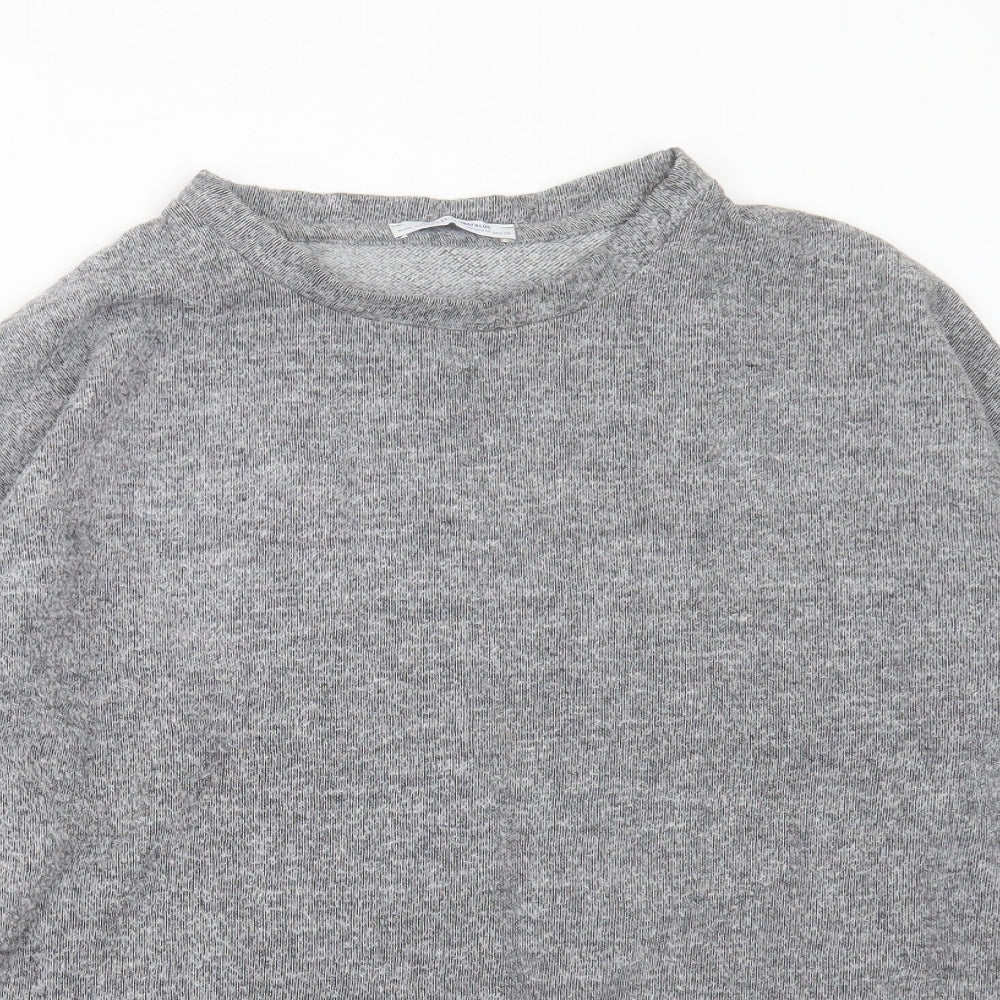 Zara Womens Grey Round Neck  Polyester Pullover Jumper Size M