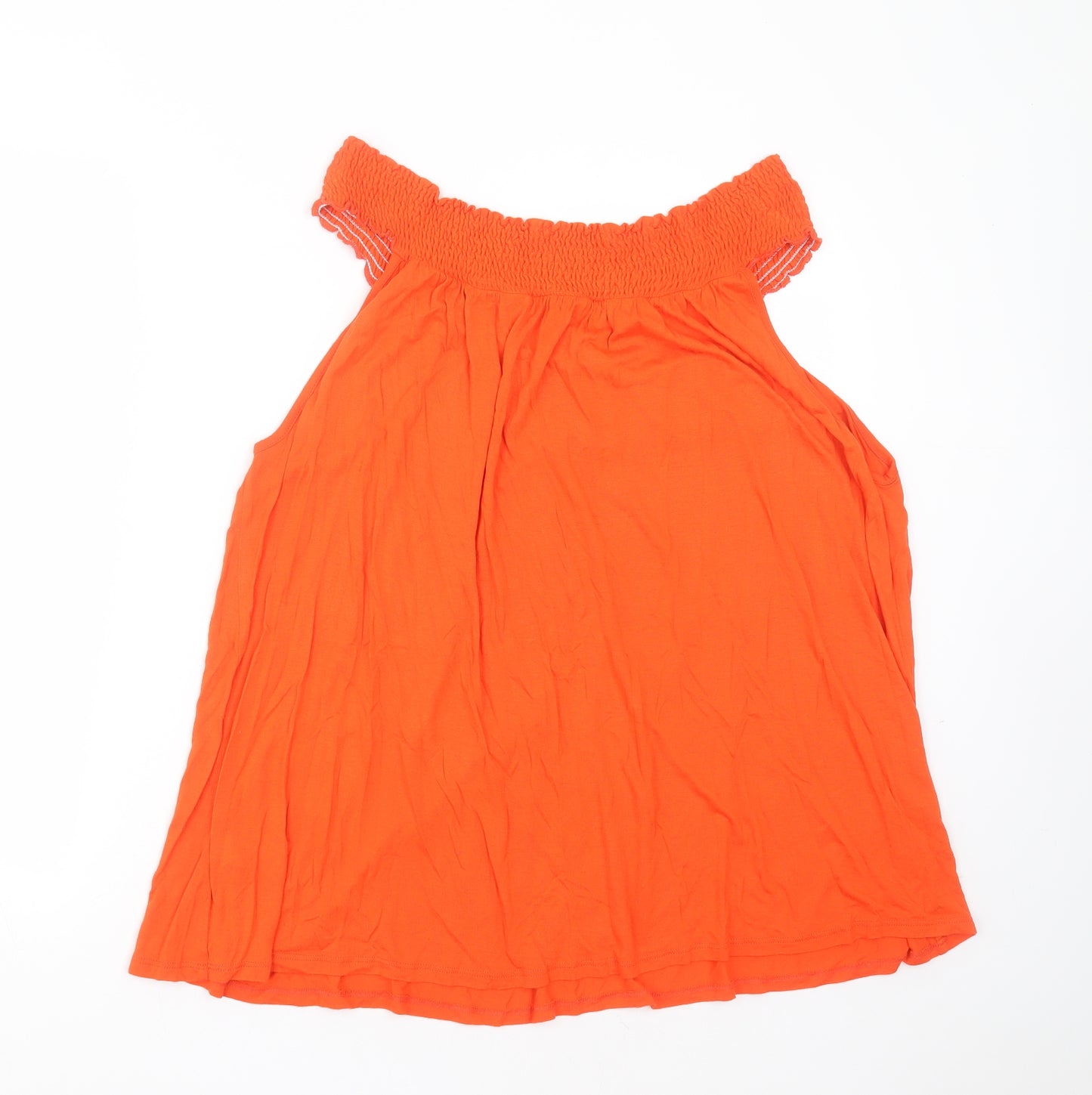 George Womens Orange  Viscose Basic T-Shirt Size 22 V-Neck
