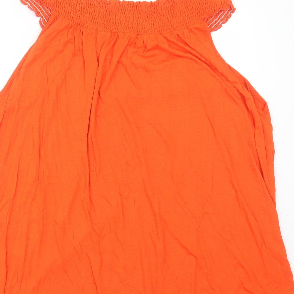 George Womens Orange  Viscose Basic T-Shirt Size 22 V-Neck