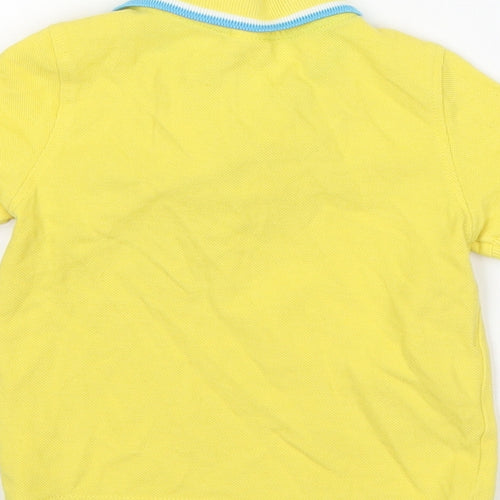 Mini Club Boys Yellow  Cotton Basic Polo Size 12-18 Months Collared