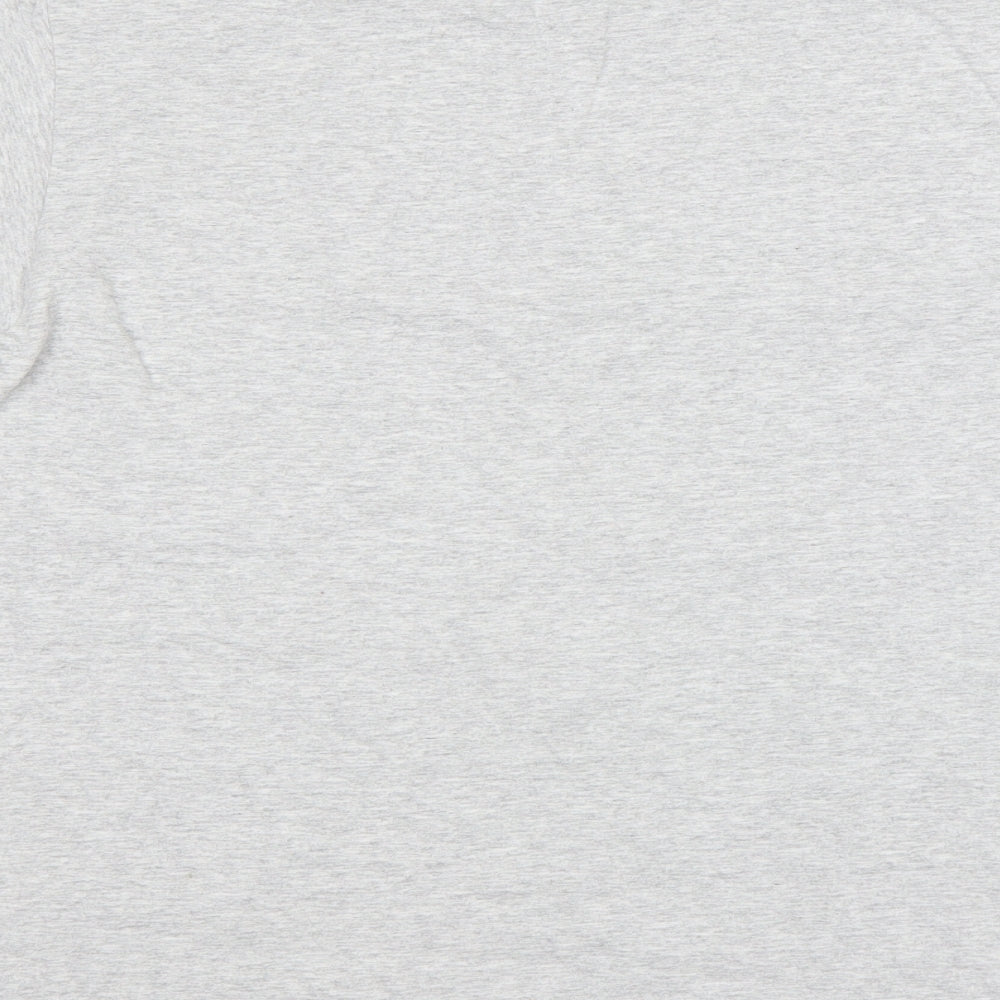 Fruit of the Loom Mens Grey  Cotton  T-Shirt Size M Round Neck  - Made In wales 1995