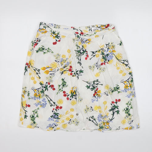 bpc  Womens Multicoloured Floral Viscose A-Line Skirt Size 14