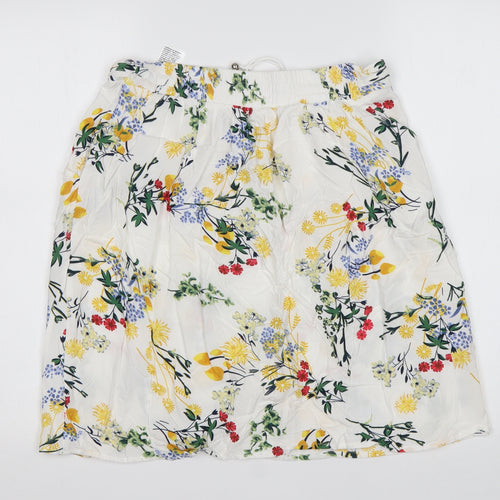 bpc  Womens Multicoloured Floral Viscose A-Line Skirt Size 14