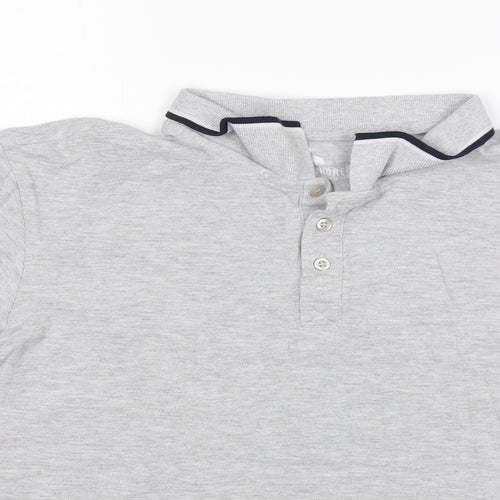 STH Shore Mens Grey  Cotton  Polo Size L Collared