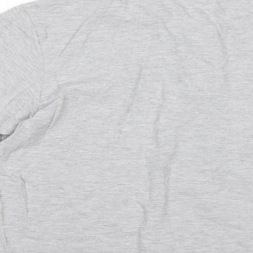 STH Shore Mens Grey  Cotton  Polo Size L Collared