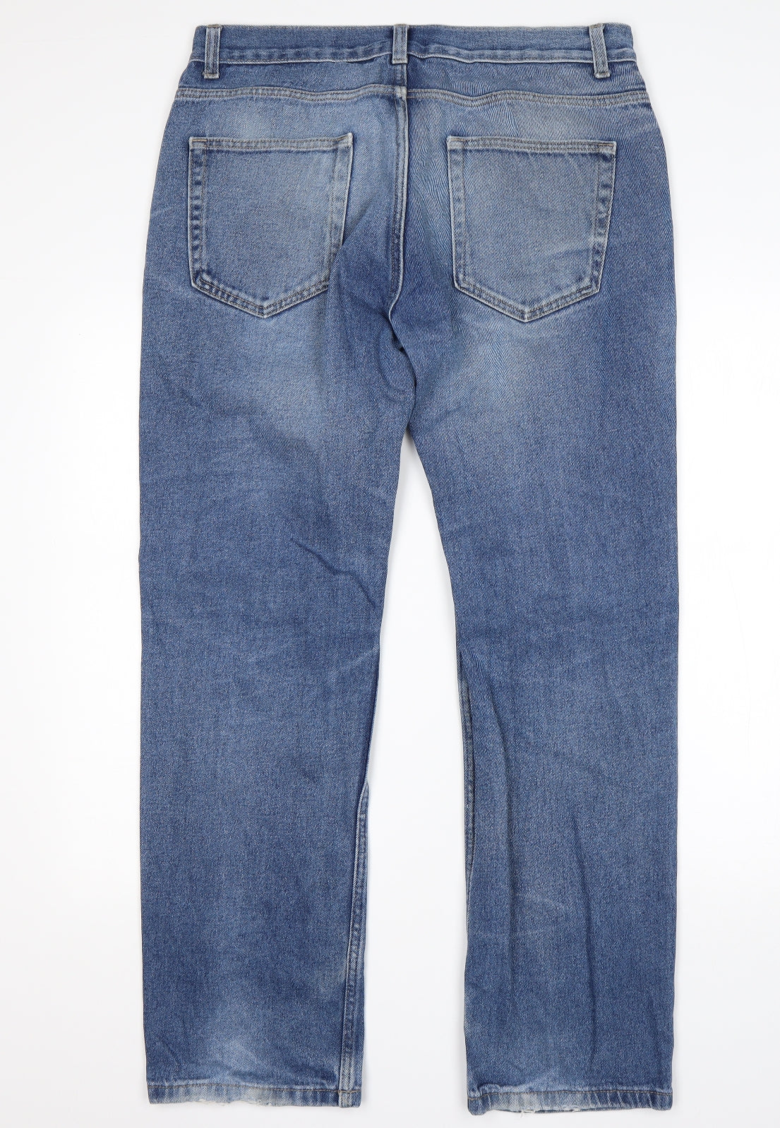 George Womens Blue  Cotton Straight Jeans Size 34 L32 in Regular