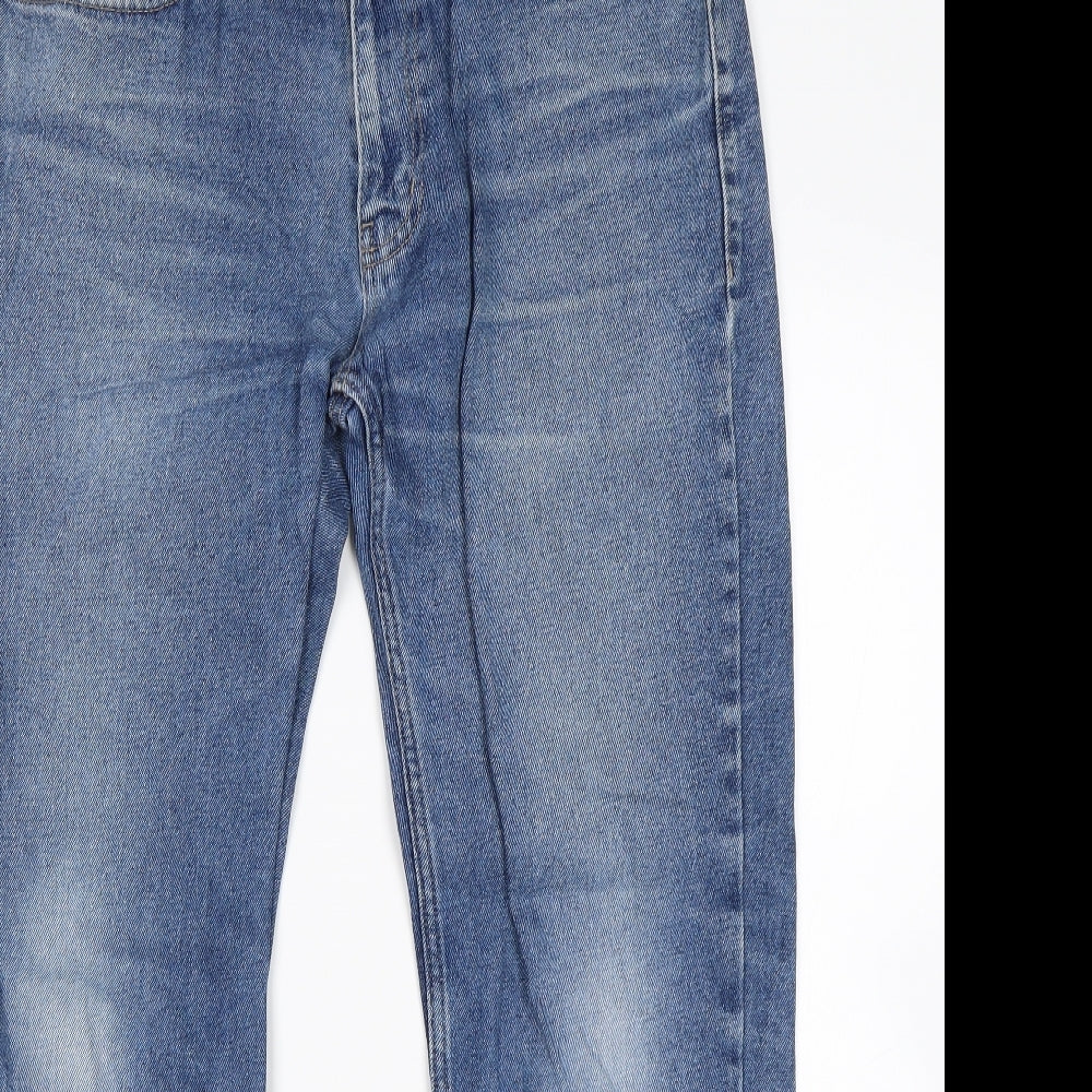 George Womens Blue  Cotton Straight Jeans Size 34 L32 in Regular