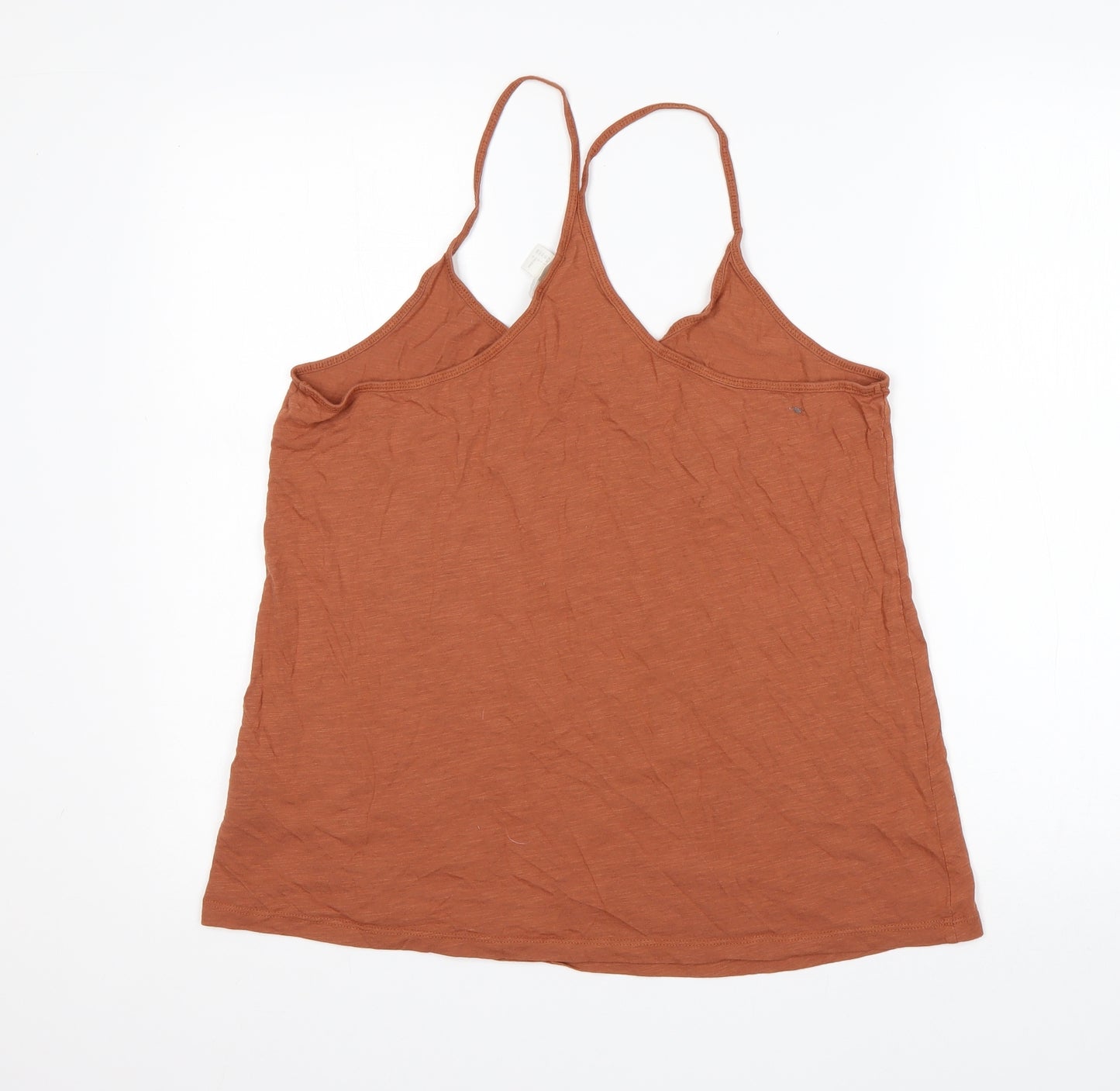 H&M Womens Brown  Cotton Basic Tank Size L Round Neck