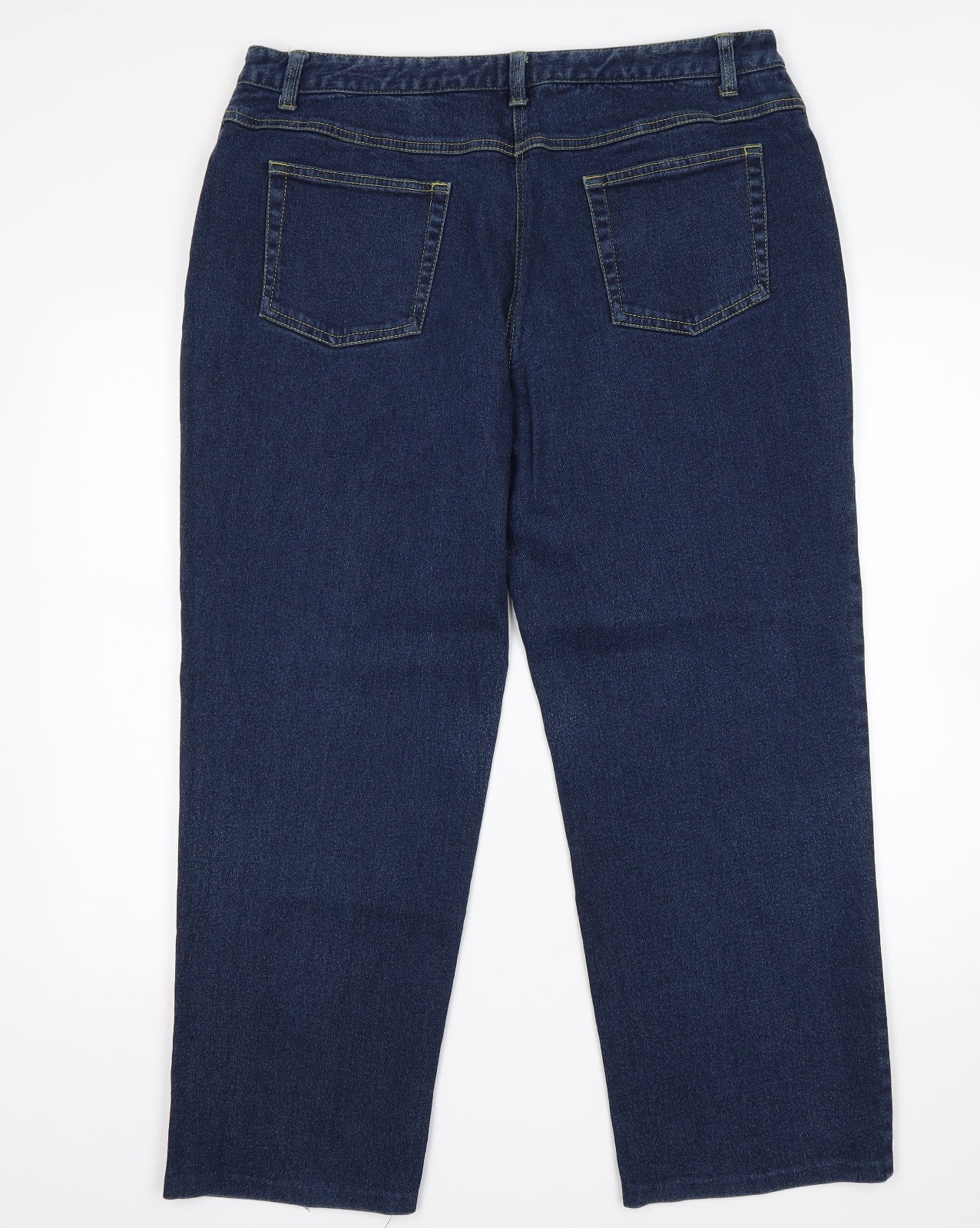 DASH Womens Blue  Cotton Straight Jeans Size 16 L26 in Regular