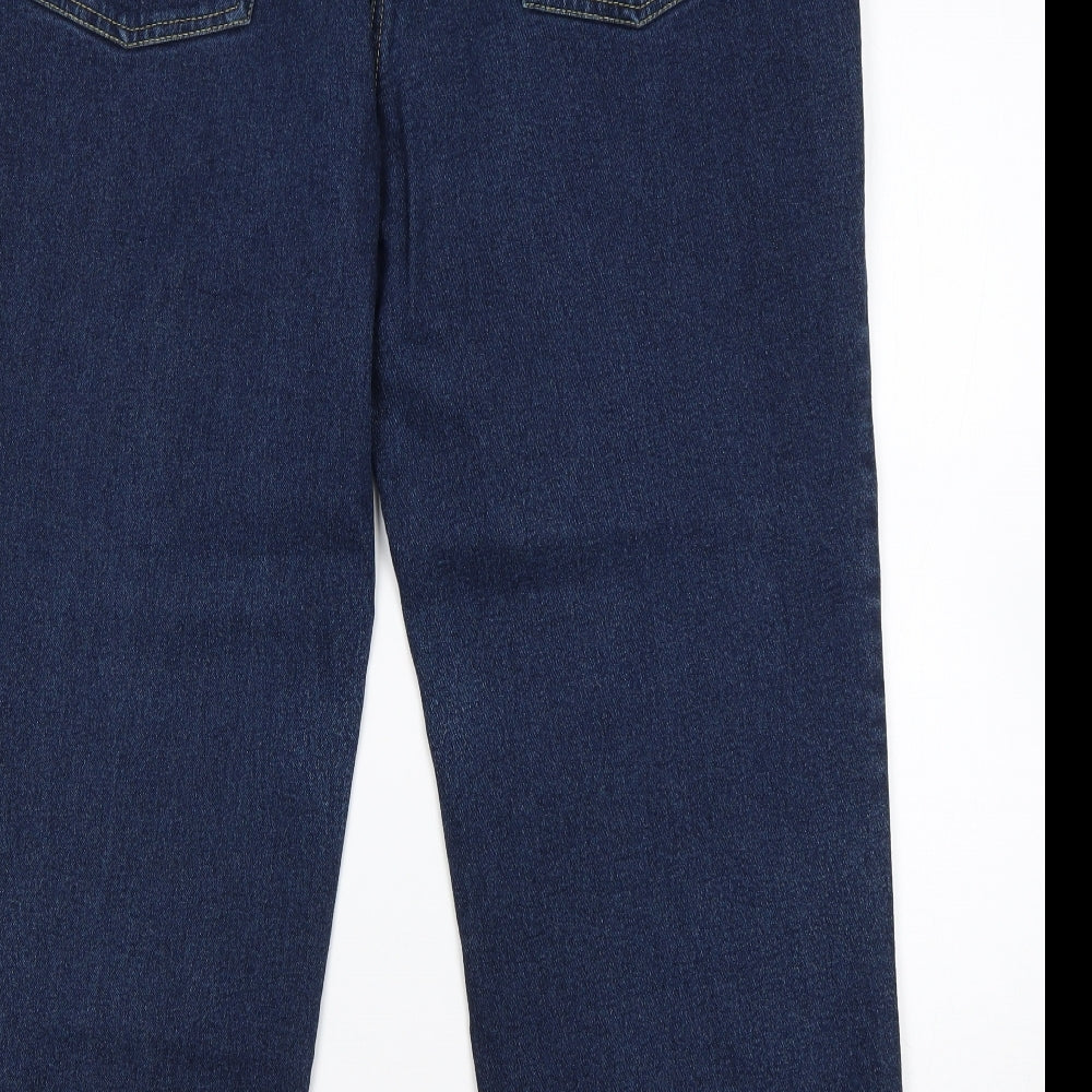 DASH Womens Blue  Cotton Straight Jeans Size 16 L26 in Regular