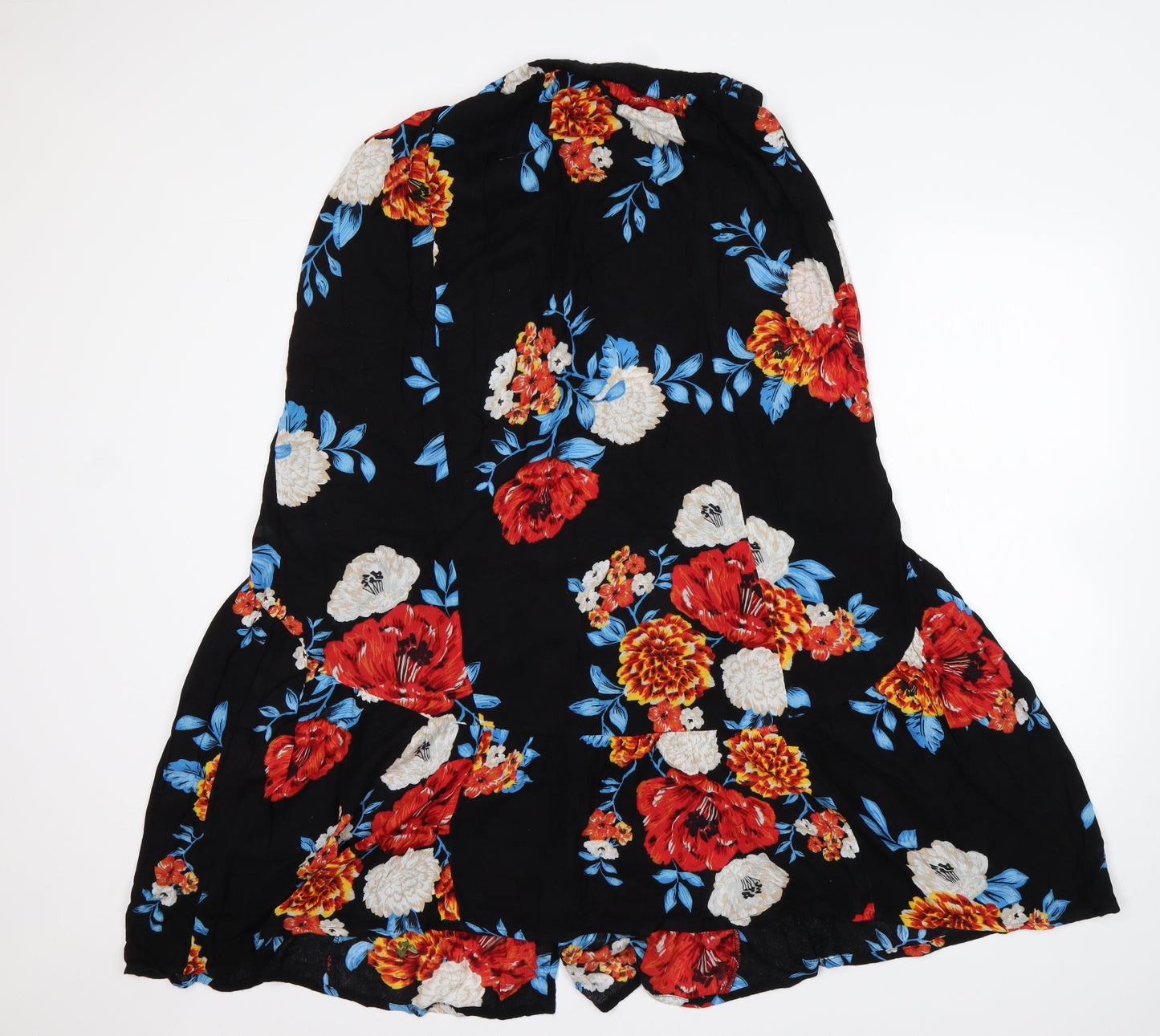 Papaya Womens Multicoloured Floral Viscose A-Line Skirt Size 14