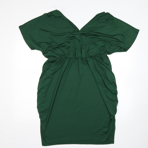 SheIn Womens Green  Polyester A-Line  Size XL  V-Neck