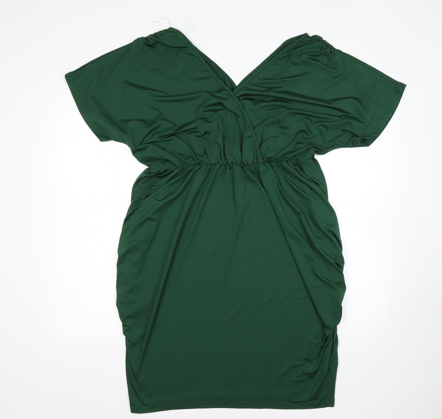 SheIn Womens Green  Polyester A-Line  Size XL  V-Neck
