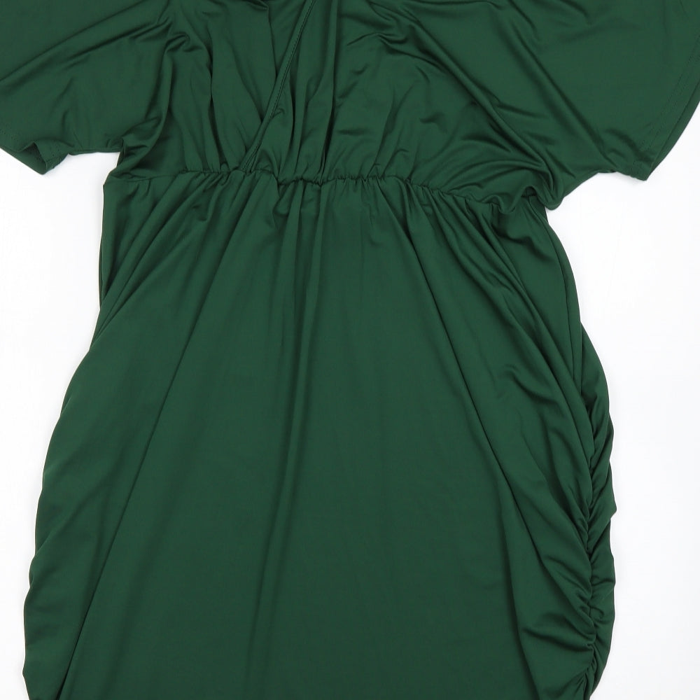 SheIn Womens Green  Polyester A-Line  Size XL  V-Neck